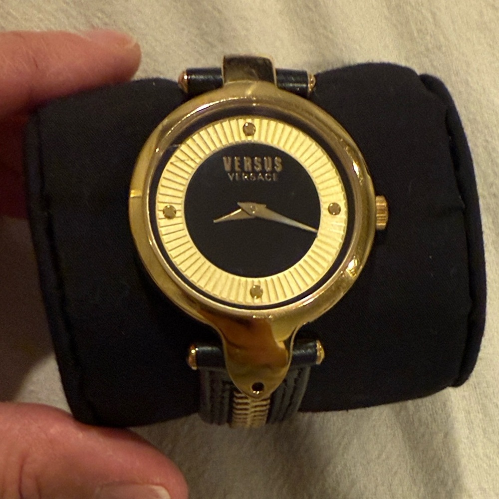 Versus Versace‎ Gold and Black Timepiece watch